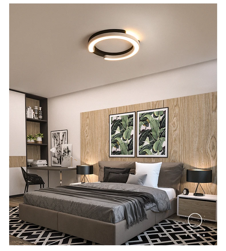 

Bedroom Modern minimalist led ceiling lamp main bedroom lamp second bedroom round warm romantic creative home lamps