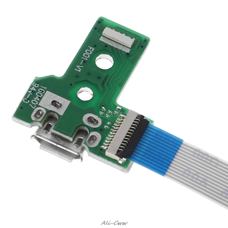 

USB Charging Port Board With 12 Pin Flex Cable For JDS-030 PS4 Controller July 271 Drop ship