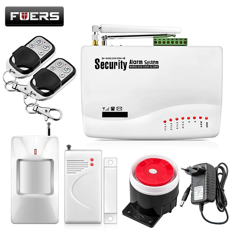 Беспроводная GSM сигнализация Fuers проводная с приложением|Комплекты для