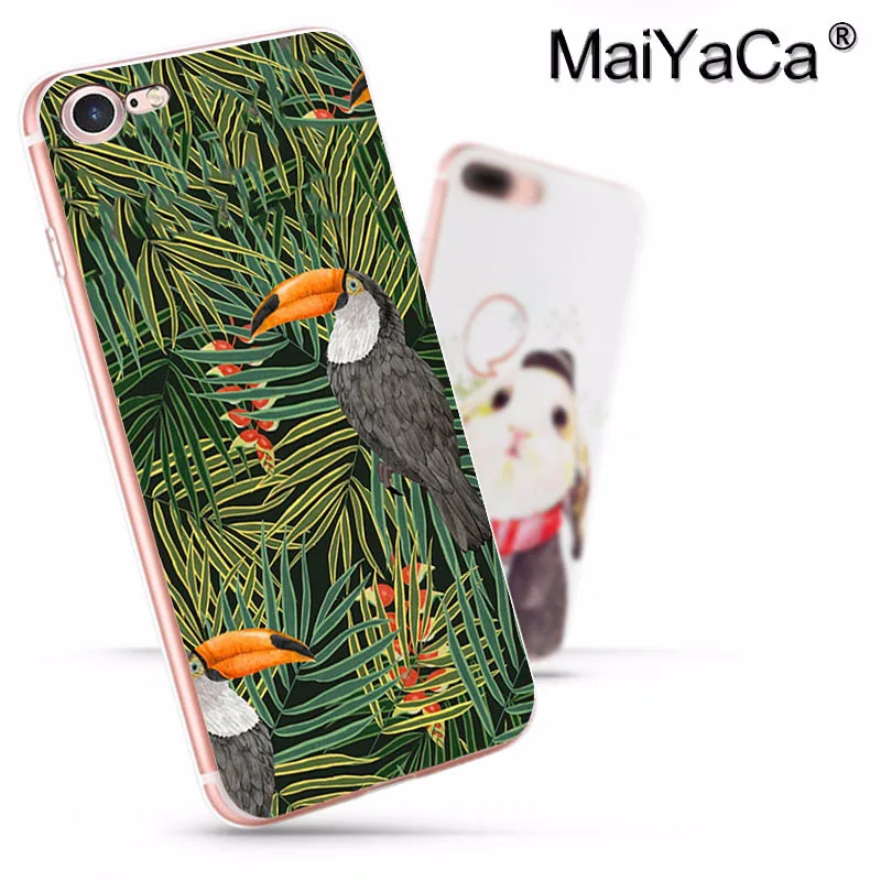 Чехол для телефона MaiYaCa Tropical forest animals Toucan и flamingo iphone SE 2020 11 pro 8 7 66S Plus X 5S XR XS MAX |