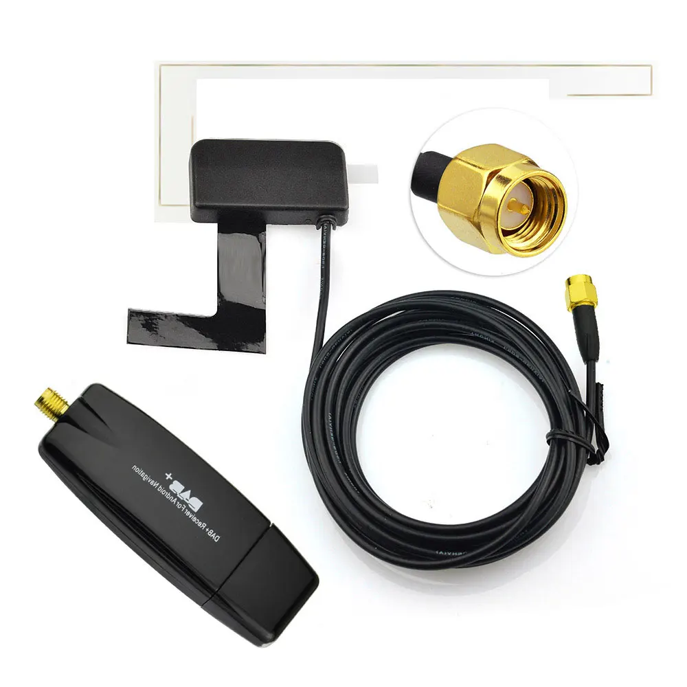 Автомобильный Dab+ радио тюнер usb dongle тюнер/коробка USB цифровой Аудио вещательный приемник включает антенну работает для Европы