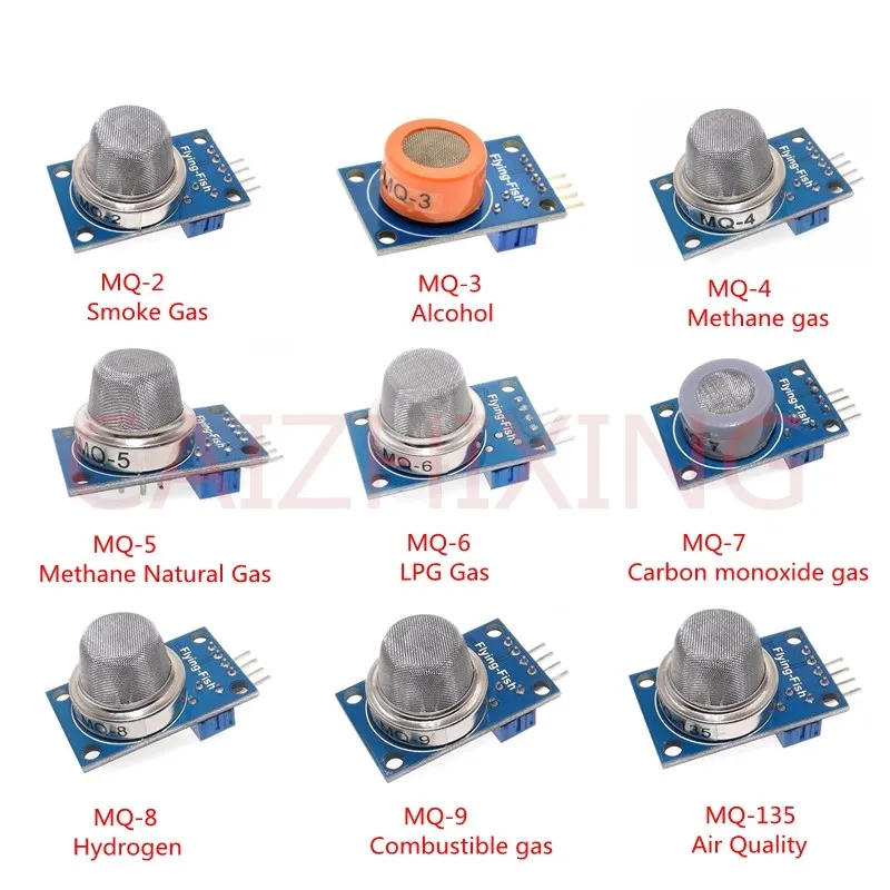 9 шт./1 лот обнаружения газа Сенсор модуль MQ 2 3 4 5 6 7 8 135 Starter Kit|sensor module|detection sensorgas sensor