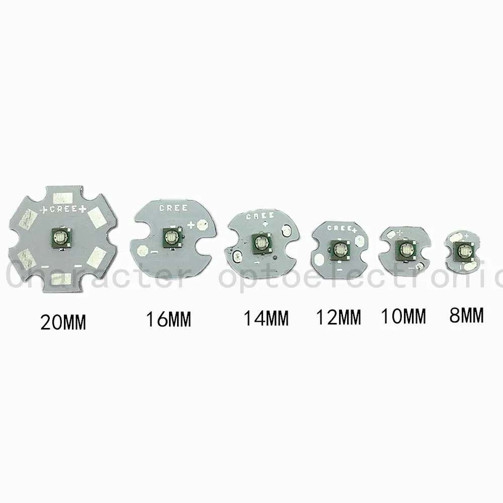 

5 pcs/lot Cree XPE XP-E R3 1-3W LED Emitter Diode Blue 460-470nm XPE LED with 20/16/14/12/10/8mm heatsink