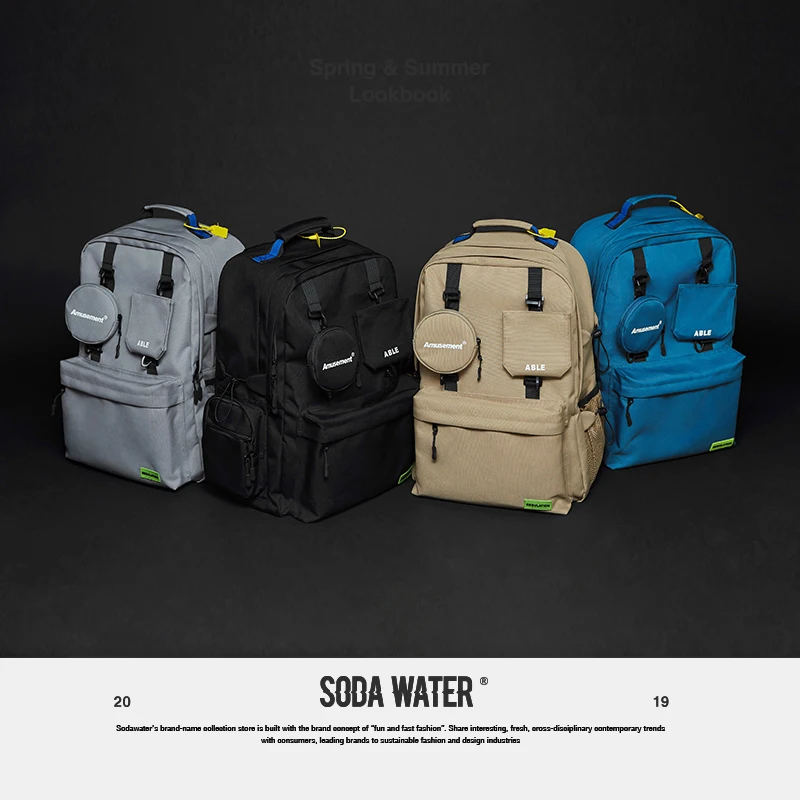 Рюкзак SODA WATER школьный повседневный рюкзак для ноутбука уличная одежда упаковка