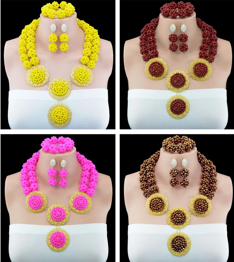 Элегантный Золотой желтый красный розовый Нигерийский Африканский Свадебный