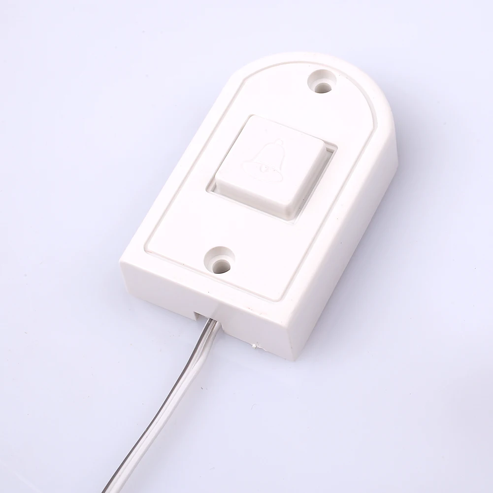 Wired Electronic Doorbell White With Press Button Home Door Bell ABS Supplies