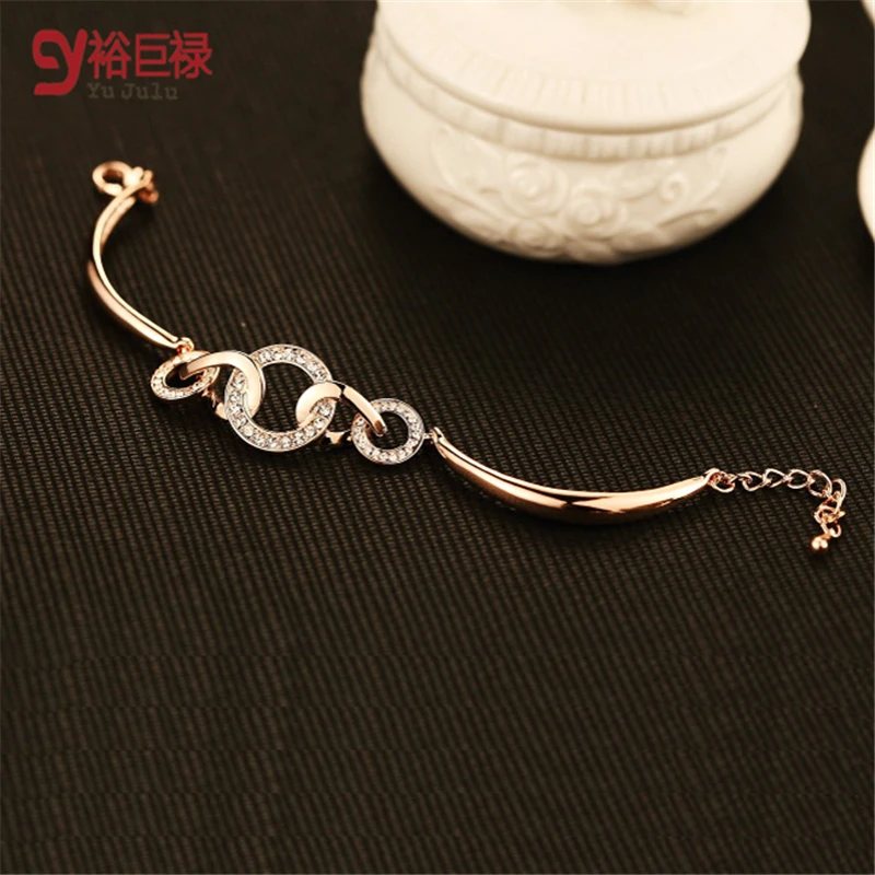 Женские браслеты с золотым металлом оптовая продажа Модный женский золотой браслет супер вспышкой простой