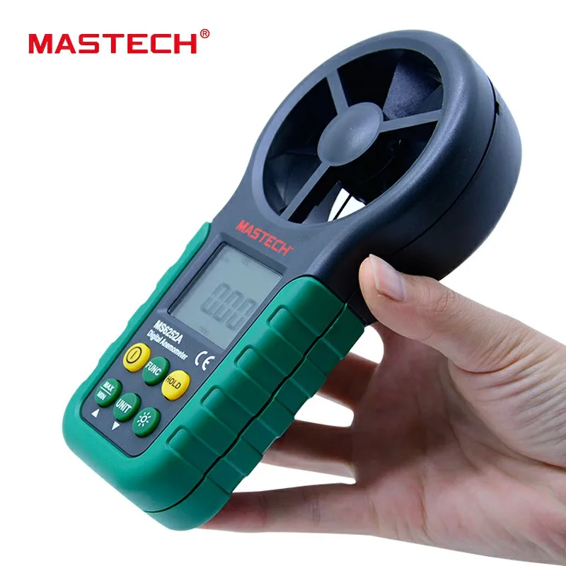 Цифровой анемометр MASTECH MS6252A измеритель скорости ветра с держателем данных и ЖК