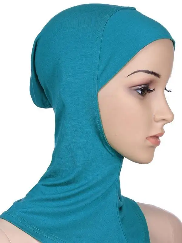 11 Lake Blue Мягкий мусульманский полный Чехол Внутренний женский хиджаб Bone Bonnet cap Исламский подшарф шейный головной убор шляпа исламский головной убор шейный чехол - Цвет: 11 Lake Blue