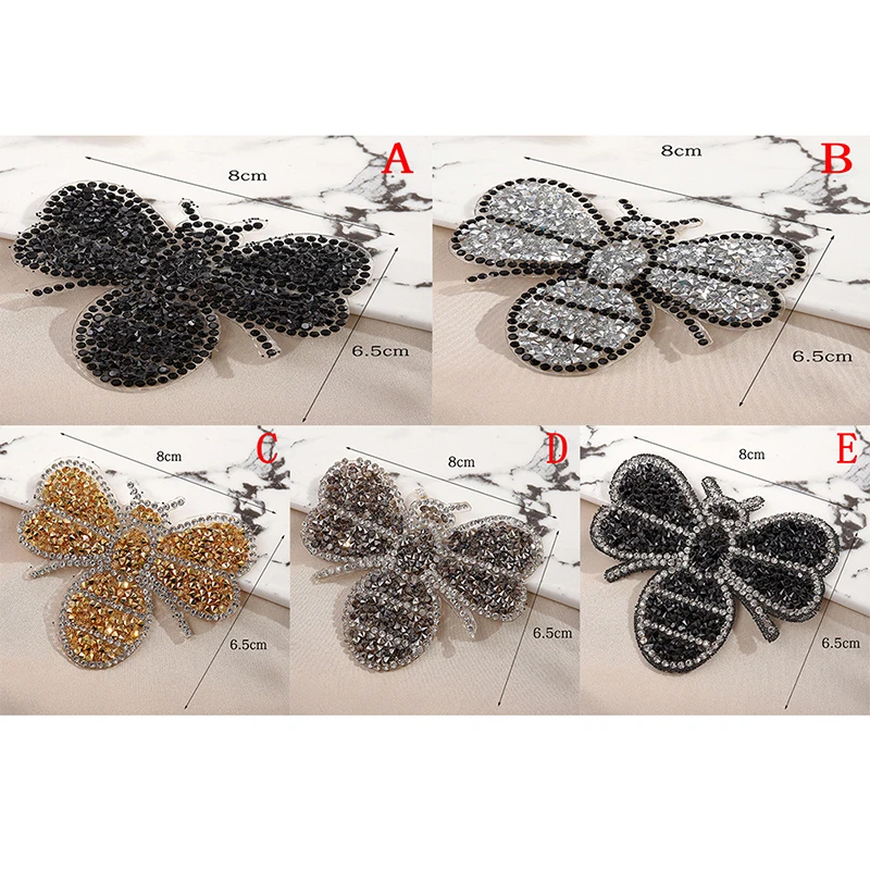 Новинка 1 шт. забавные стразы пчела вышитая нашивка железо на шитье аппликация из