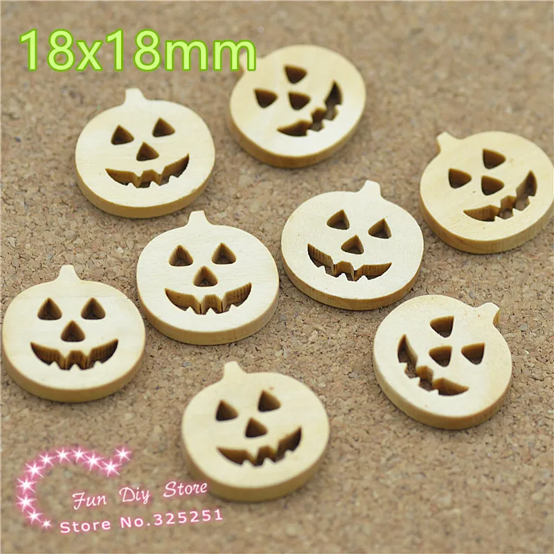 Деревянные простые Хэллоуин Тыква швейные кнопки 50 шт Бесплатная доставка|sewing