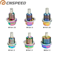 CNSPEED M12 M14 M16 M20* 1,5/1,25 Neo хром Алюминиевый магнитный масляный дренажный болт сливная пробка для масла гайка сливная пробка для масла Магнитная