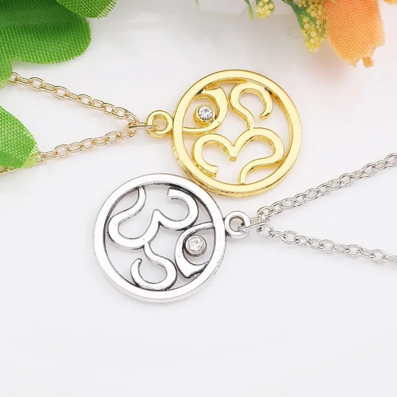Модная йога ожерелье Ом Для женщин сплав золото ожерелья с тематикой йоги &amp