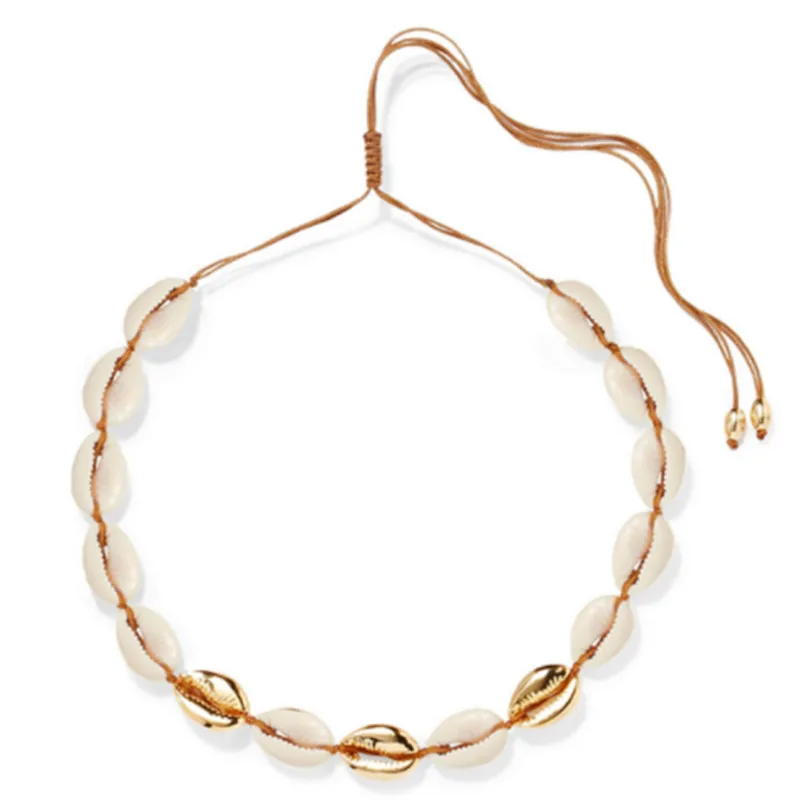 Женское Ожерелье в стиле бохо Puka натуральный Каури ожерелье панк чокер|Колье| |