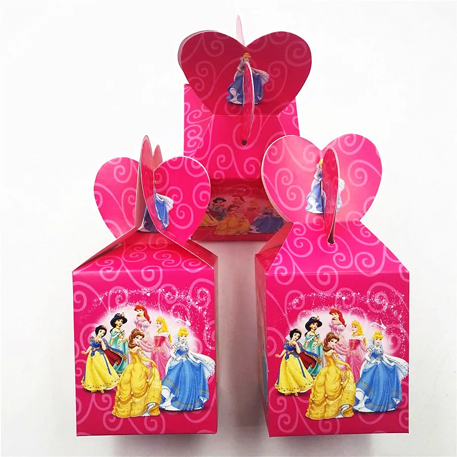 6 шт./компл. красивая бумага &quotПринцесса&quot конфетная коробка с героями