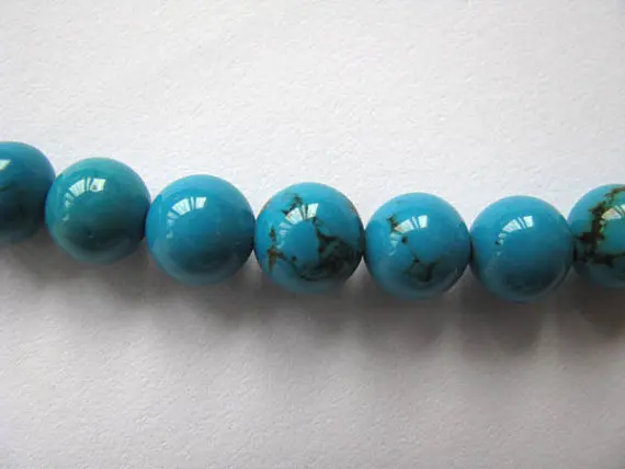 

5strands 4 6 8 10 12 14 16mm high quality turquoise beads round ball dark blue jewelry beads