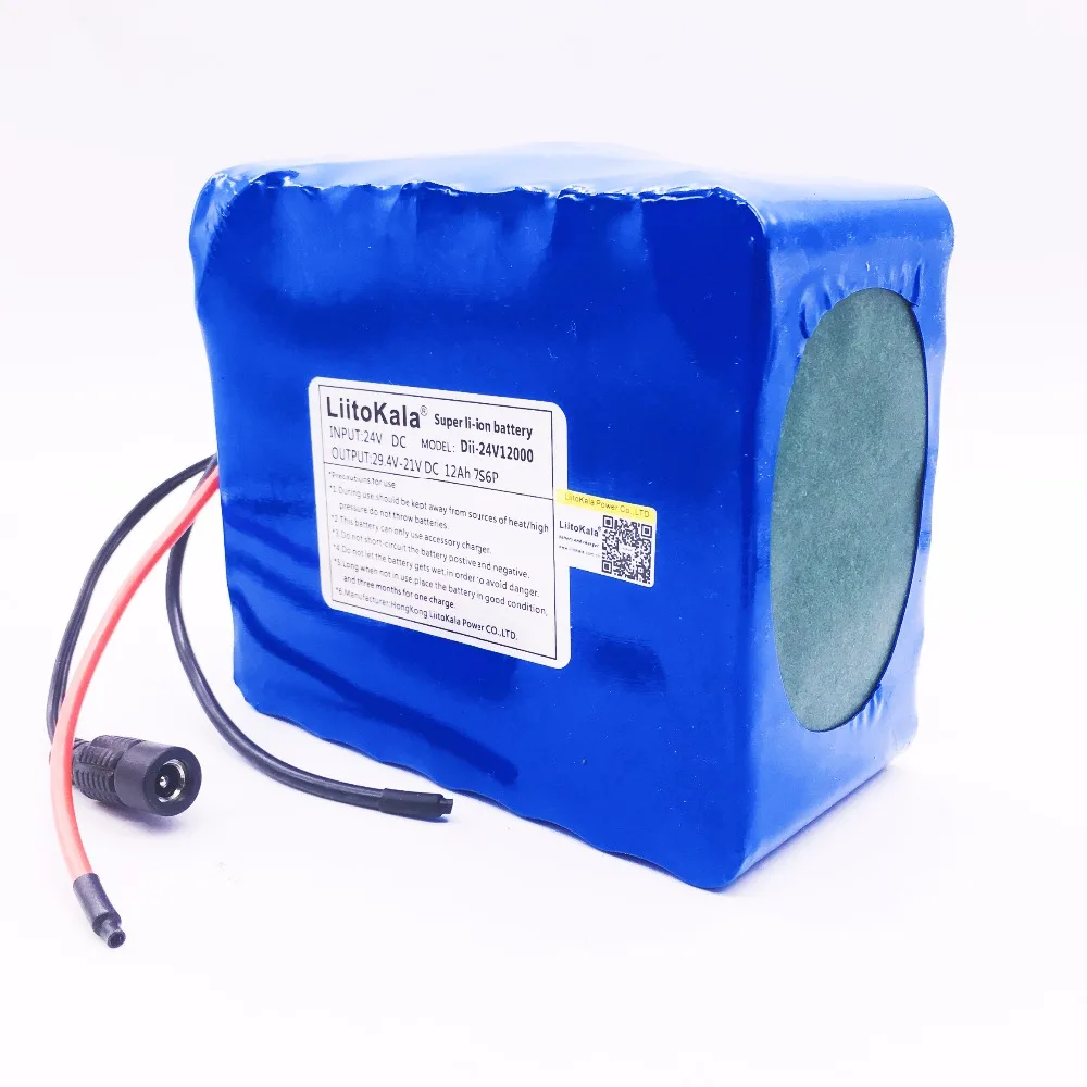 

Liitokala 7s6p New victory 24V 12Ah lithium battery electric bicycle 18650/24 V (29.4V)Li ion battery