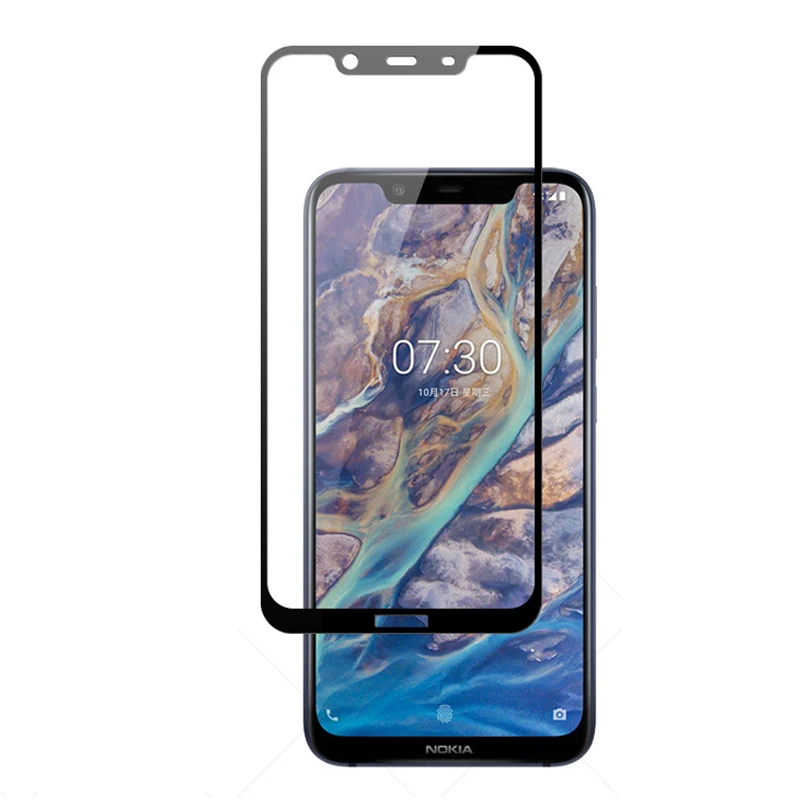 2 шт. полное клеевое закаленное стекло с полным покрытием для Nokia 8 1 защита экрана