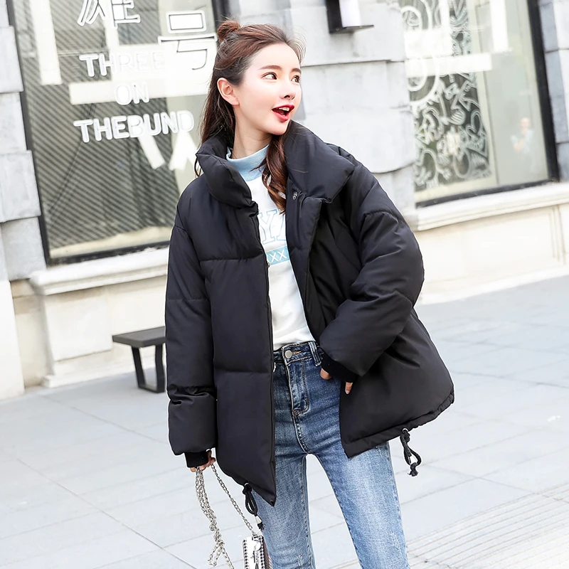 Поп Harajuku зимняя куртка Для женщин Европейский Дизайн свободные парка Парка на