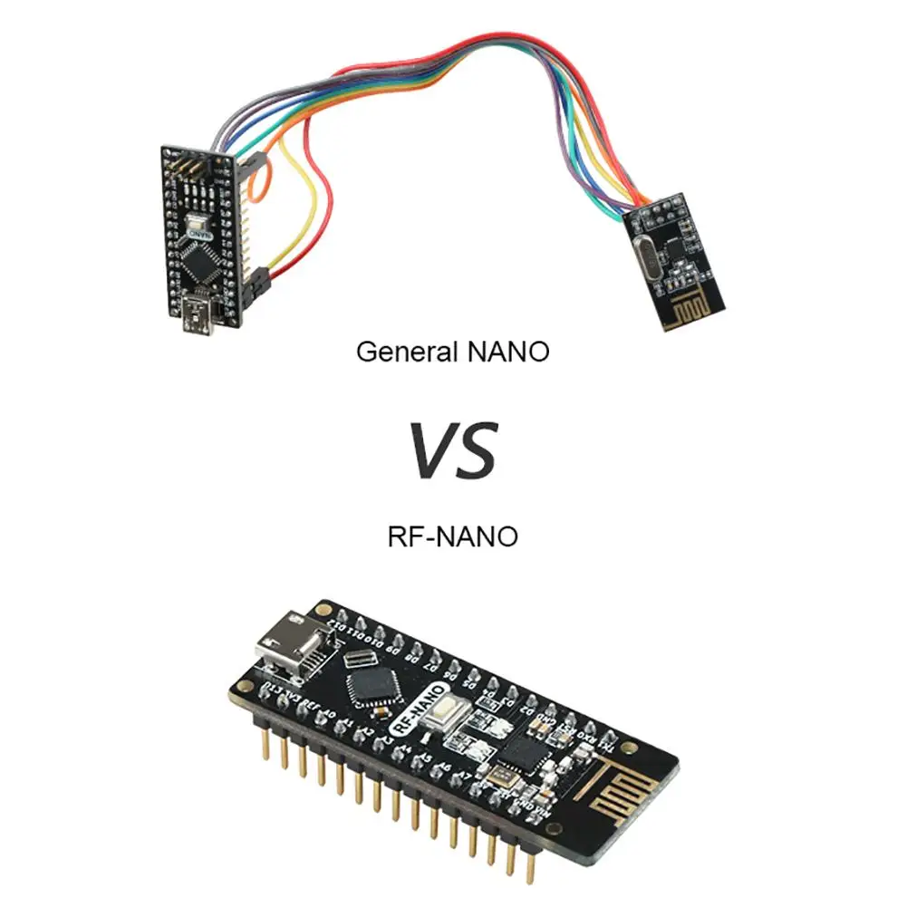 NRF24L01 + 2 4G беспроводной модуль Arwino NANO V3.0 = RF-Nano интегрированная плата с интерфейсом