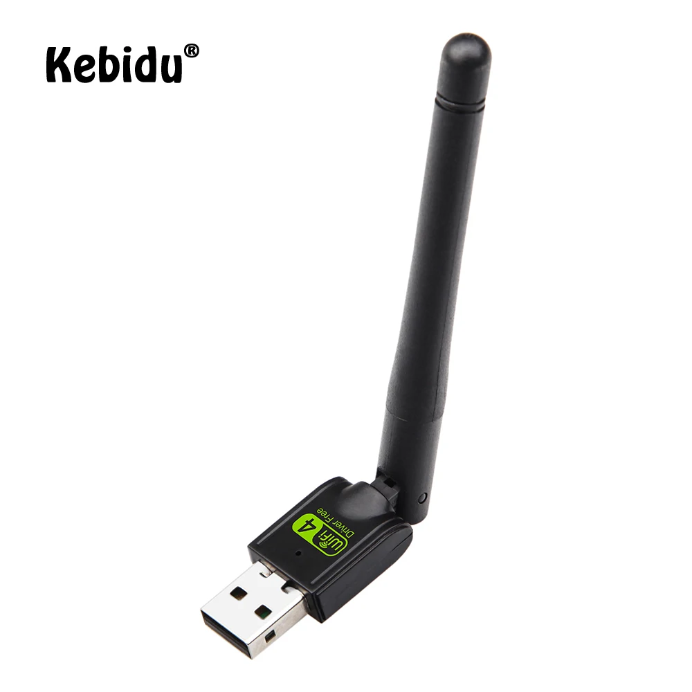 

Kebidu Mini Network Card USB WiFi Adapter 150mbps 4dBi Wi-Fi Adapter PC WiFi Antenna WiFi Dongle 2.4G USB Ethernet WiFi Receiver
