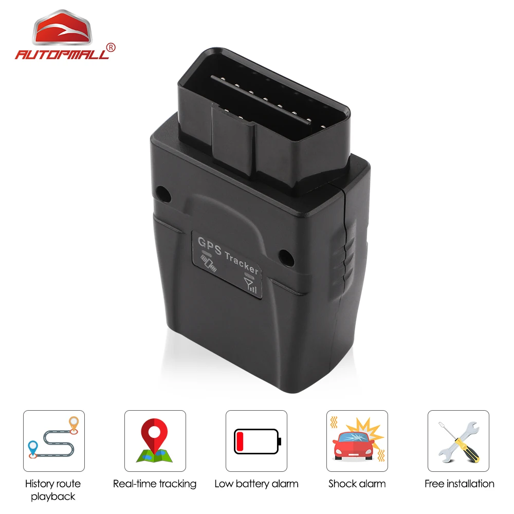 GPS локатор OBD автомобильный трекер Бесплатная установка 2G разъем вибрационная