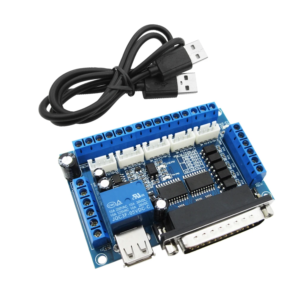 

Upgraded 5 Axis CNC Interface Adapter Breakout Board For Stepper Motor Driver Mach3 +USB Cable.We are the manufacturer Technical