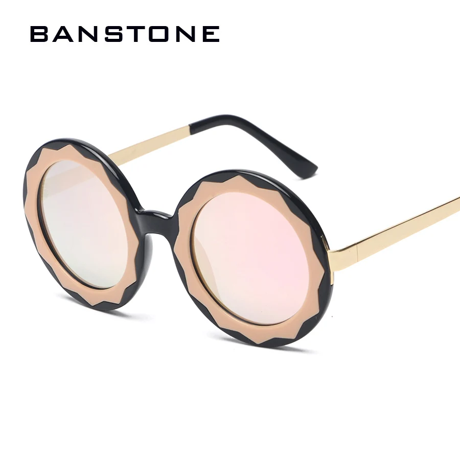 Женские круглые солнцезащитные очки с подсолнухом BANSTONE новинка 2017|de sol|oculos de solf