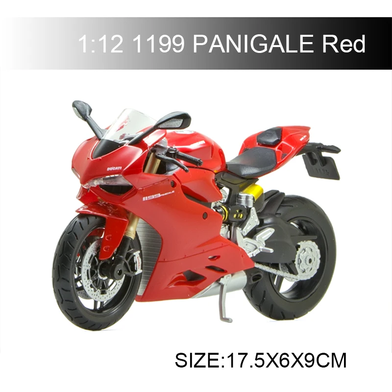 MAISTO 1:12 Ducat 1199 Panigale красная модель мотоцикла масштаб металлический велосипед