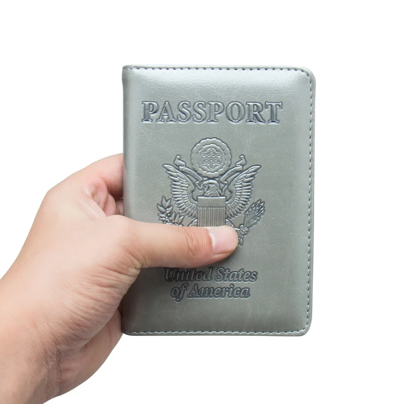 Обложка для паспорта с RFID-защитой мягкая однотонная красная дорожная масляным