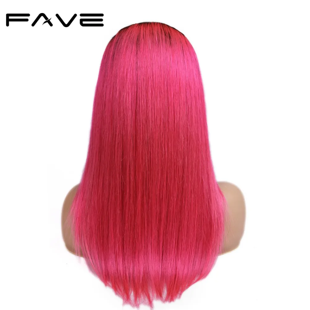 FAVE 13*4 кружевные фронтальные Омбре парики бразильские Remy прямые человеческие