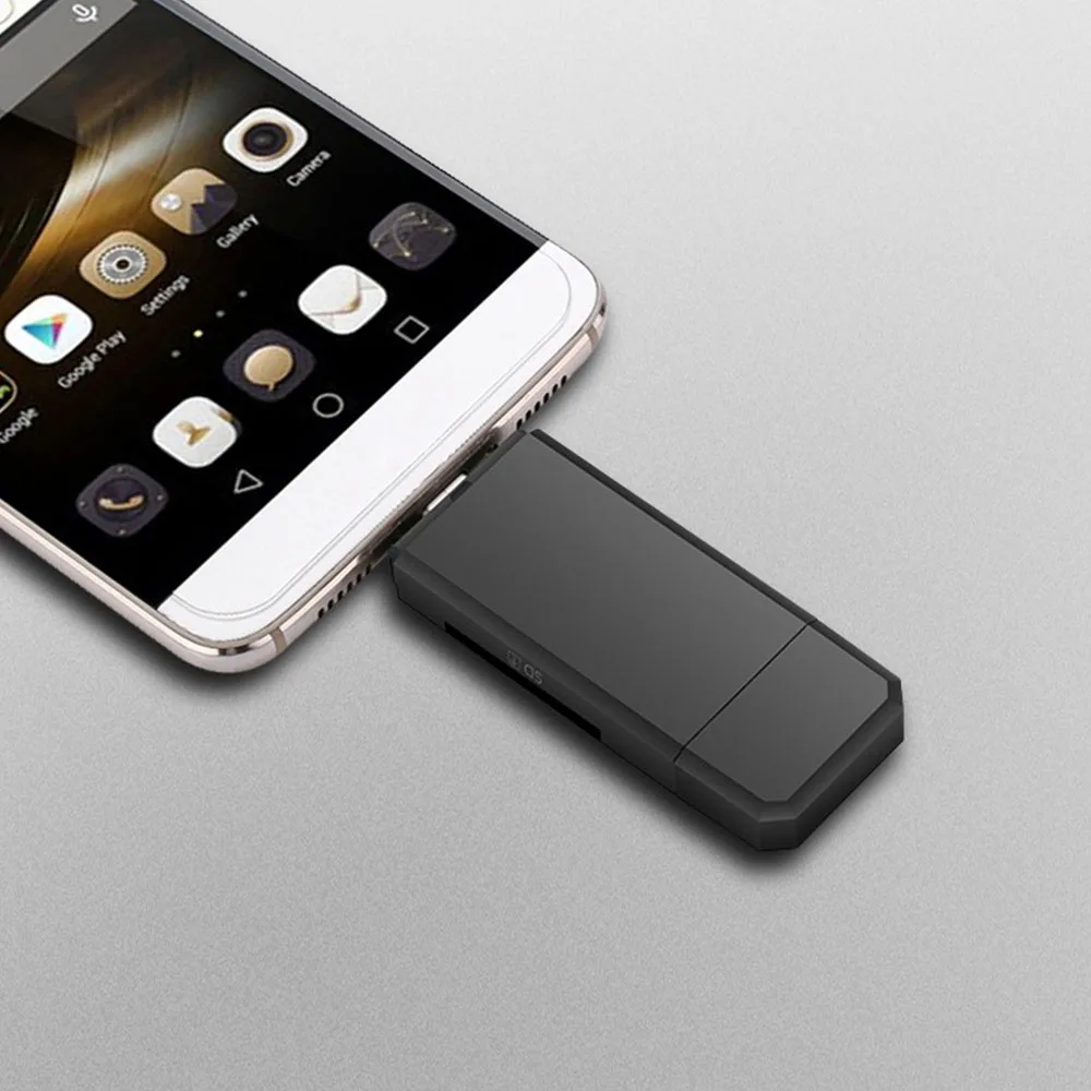 Type C Micro USB 3 в 1 OTG Кардридер высокоскоростной USB2.0 Универсальный TF SD для Android