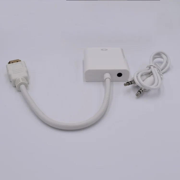 Совместимому с HDMI to VGA 3 5 мм разъем видео адаптер HD ТВ ЭЛТ для XBOX 360 PS3 конвертер 50 шт