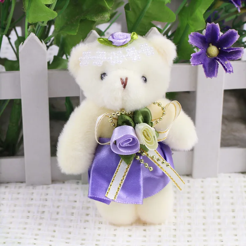 12 шт./лот 10 цветов Мини Тедди Рождественский подарок конфеты медведь плюшевая