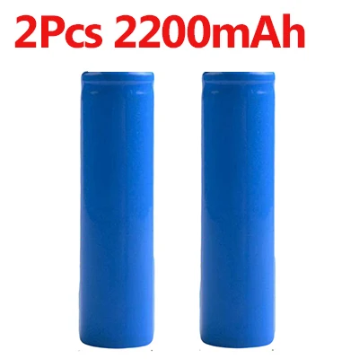 2200mAh 2 шт. 18650 перезаряжаемый литий-ионный аккумулятор 3,7 в 1200 мАч 1500 мАч 1800 мАч 2000 мАч 2200 мАч 2600 мАч 18650 мАч аккумулятор для светодиодный фонарик - Цвет: 2200mAh