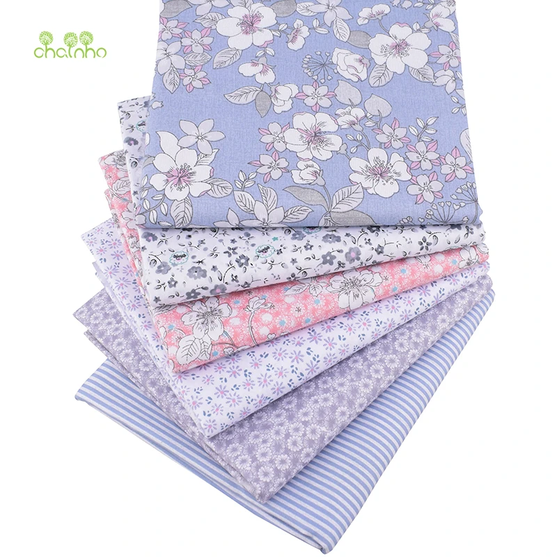 

Chainho,Gray Floral Series,Printed Twill Cotton Fabric,Patchwork Cloth,DIY Sewing&Quilting Material For Baby&Children,Half Meter