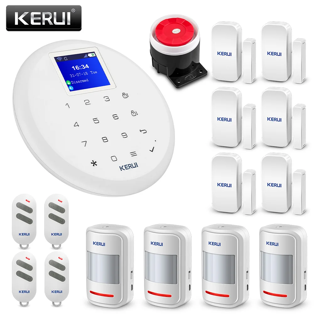 KERUI G17 1 7 дюймов TFT Сенсорный экран домашняя сигнализация GSM охранная Системы