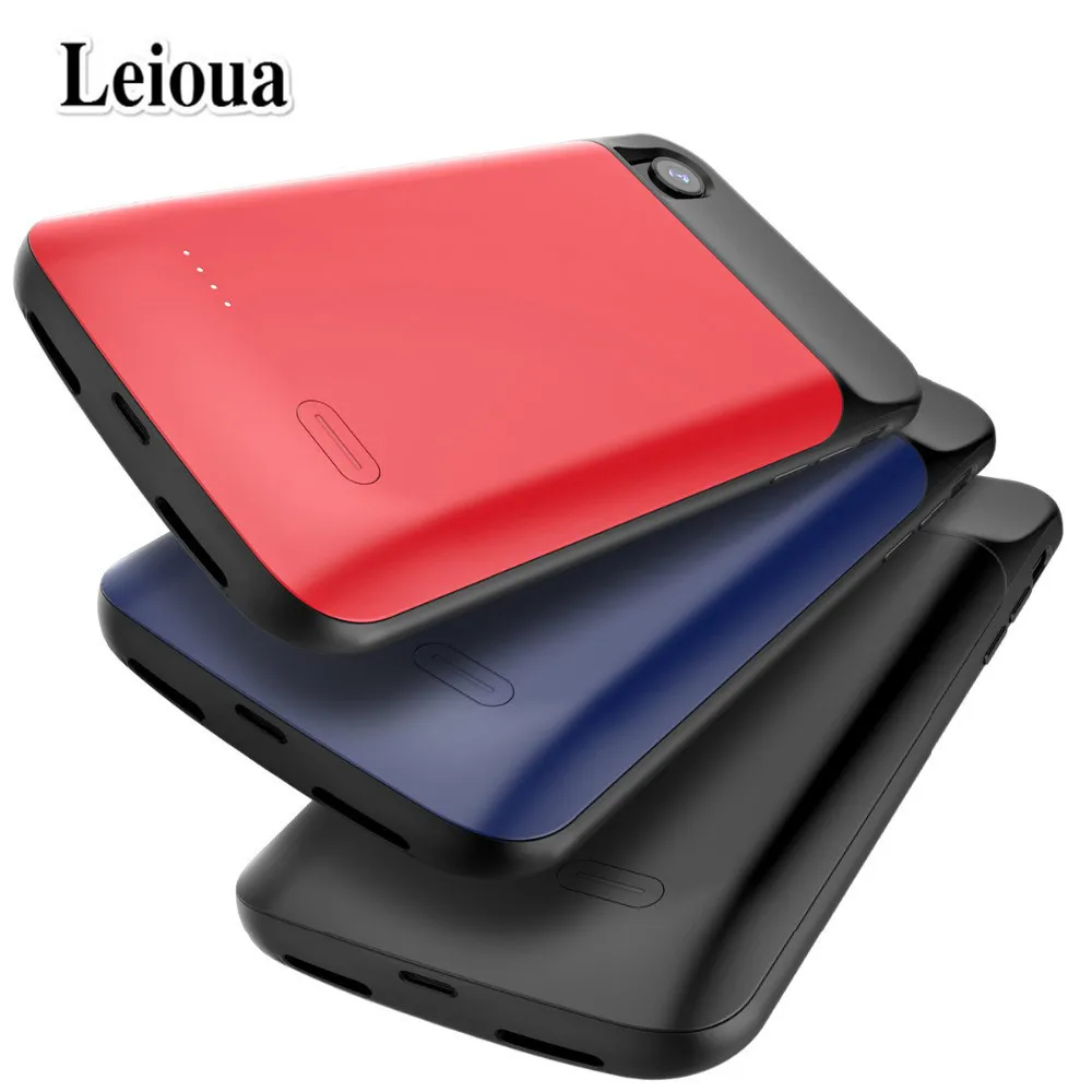 Leioua 6000 мАч для iPhone X XS XR Max power Bank, зарядное устройство, чехол, перезаряжаемый внешний резервный для iPhone 6 6s 7 8Plus