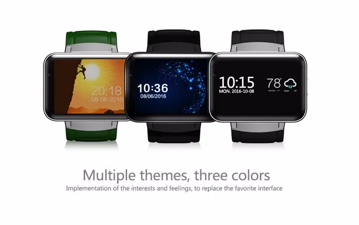 Смарт-часы Android 5,1 MTK6572A DM98 2," дисплей 320*240 светодиодный двухъядерный 1,2G 900Mah камера wifi 3g QQ gps приложение для смартфонов