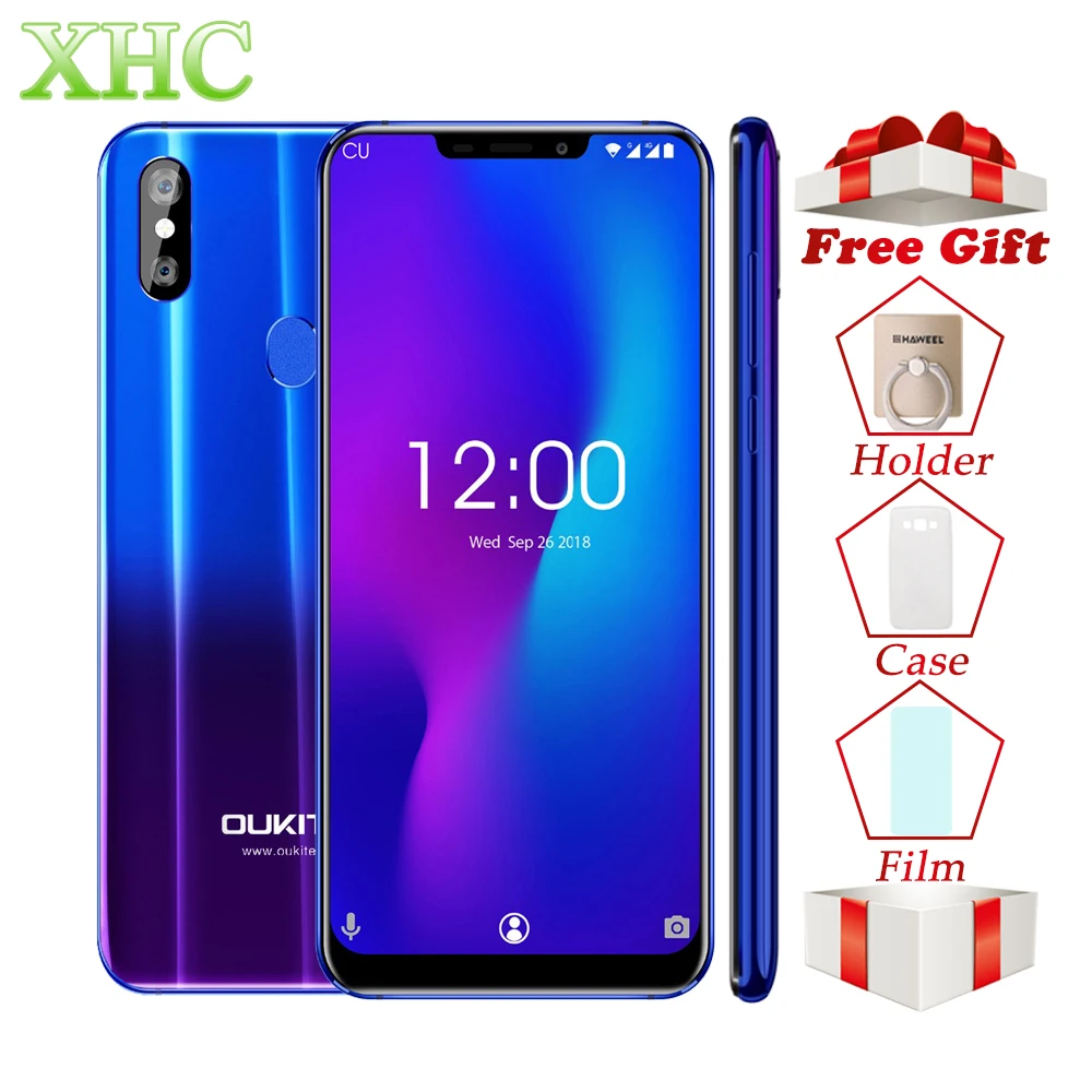 OUKITEL U23 6 18 &quotAndroid8.1 мобильный телефон с двумя слотами sim карты MTK6763T Helio P23 Octa Core ГБ 64
