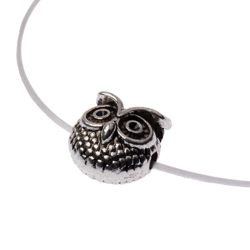 10 штук в лоте Очаровательные бусы из сплава сова золотого цвета форма ручной