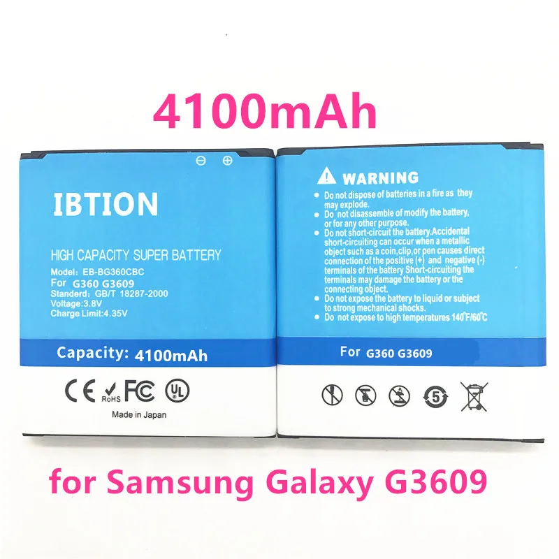 4100 мАч EB BG360BBE BG360CBC аккумулятор для samsung Galaxy Core Prime G360 G3608 G3606 G3609 J2 Win 2 Duos tv SM