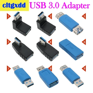 Cltgxdd прямоугольный разъем USB3.0, L-образный адаптер, конвертер USB 3,0 A штырь-гнездо, 90180 интерфейса
