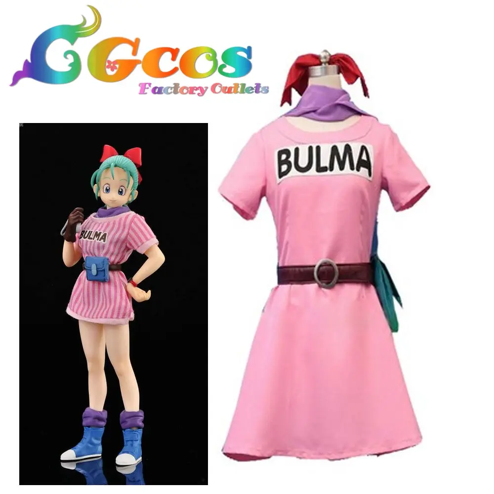 Бесплатная доставка Косплэй костюм Dragon Ball bulma платье Единая новый в наличии