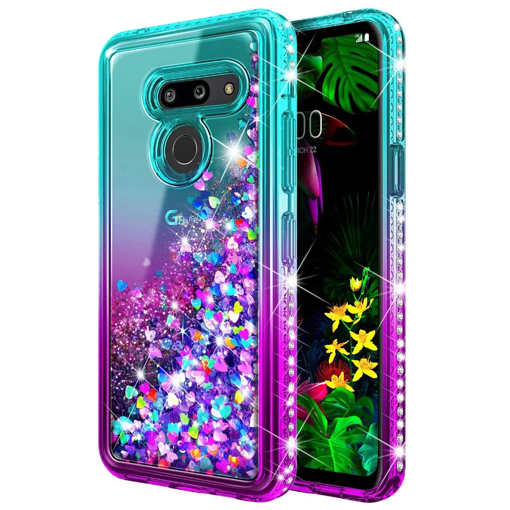Для LG G8 чехол thinq прекрасный зыбучий песок Блестящий Алмазный жесткий прозрачный