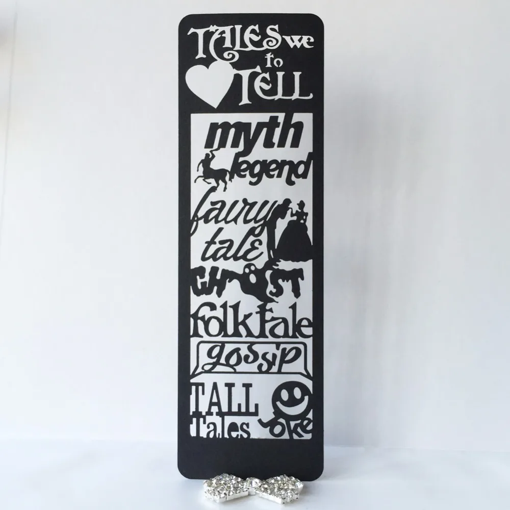 100 шт. индивидуальные слова на толстой черной бумаге лазерной резки Закладка