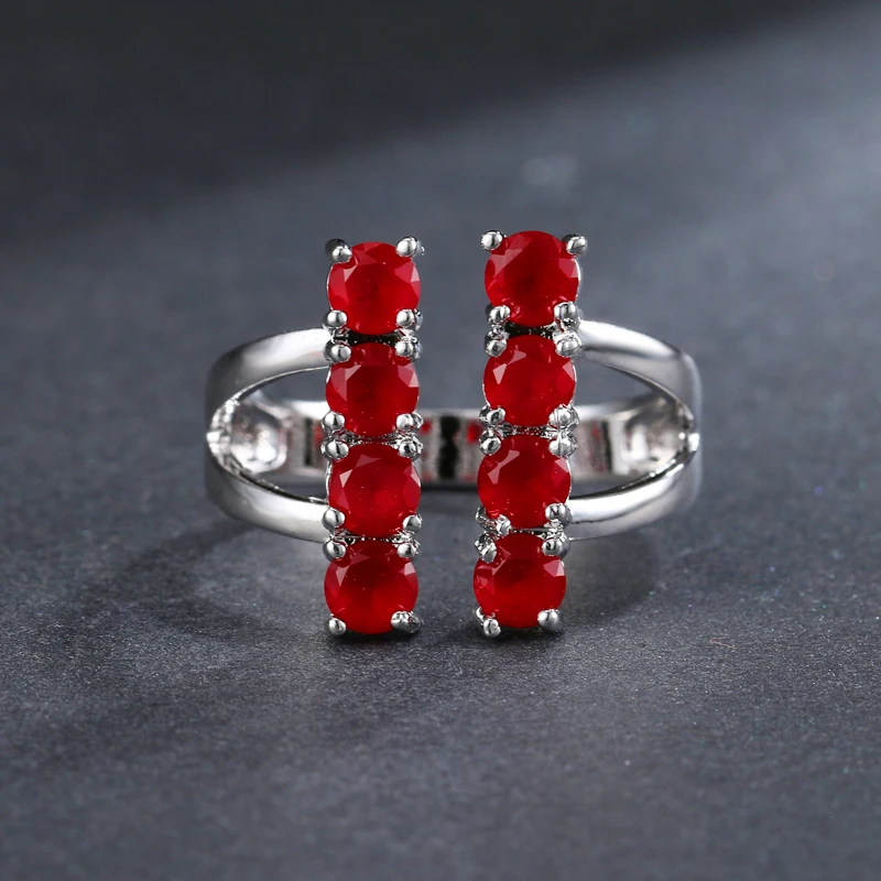 1 шт. Женское кольцо серебряного цвета с фианитом|cz rings|rings for womenring |