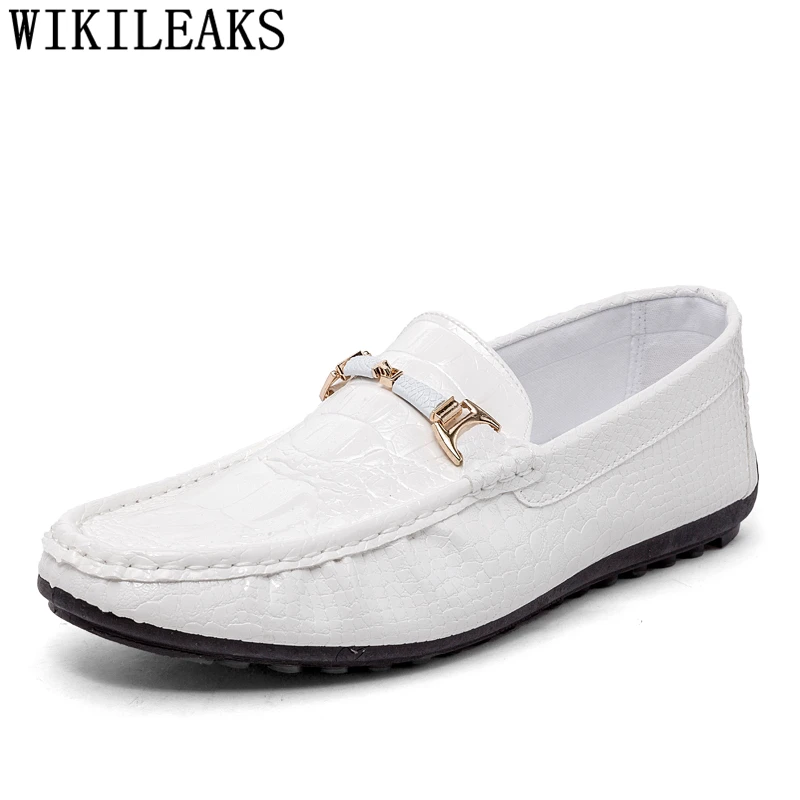 

Crocodile Shoes Mens Shoes Casual Luxury Brand Mens Loafers Patent Leather Shoes Men Sepatu Kulit Pria Zapatillas Hombre Sapatos