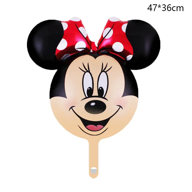 Mini Size Red 1 шт. 110 см гигантские фольгированные шары с Микки и Минни, большие красные и черные стоячие шары для маленьких мальчиков и девочек, украшения для дня рождения - Цвет: Mini Size Red