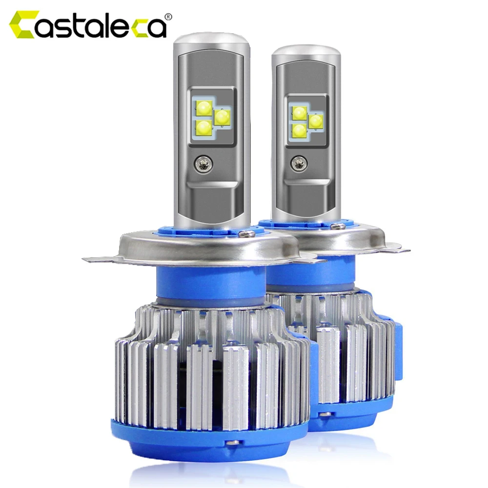Castaleca 2 шт. Автомобильные фары H4 H7 T1 Turbo светодиодный 70 Вт 7200LM 6000 К H8/H11 HB3/9005 HB4/9006 H1 H3